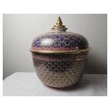 Stunning Thai Porcelain Benjarong Covered Bowl