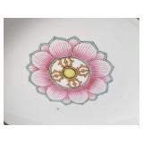 Famille Rose Saucer Dishes Qing Dynasty Daoguang Period with Baragon Tumed Mark (Pair)