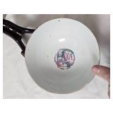 Qing Dynasty Wan Bowl Adorned with Dragons with Two Bat Detailed Dishes