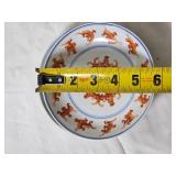 Qing Dynasty Wan Bowl Adorned with Dragons with Two Bat Detailed Dishes