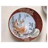 Five Kutani Ware Japanese Tea Bowls