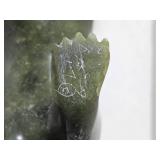 Green Serpentine Walking Bear Inuit Sculpture