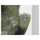 Green Serpentine Walking Bear Inuit Sculpture