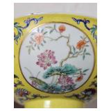 Daoguang Yellow Ground Famille Rose Bowl