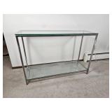 Minimalist Brushed Steel Consol Table