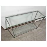 Minimalist Brushed Steel Consol Table