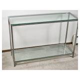 Minimalist Brushed Steel Consol Table