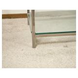 Minimalist Brushed Steel Consol Table