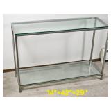 Minimalist Brushed Steel Consol Table