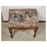 Jacobean Footstool with Loon Upholstery