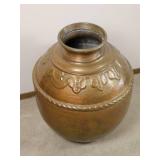 Hammered Bronze Indian Copper Urn