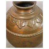 Hammered Bronze Indian Copper Urn