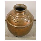 Hammered Bronze Indian Copper Urn