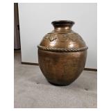 Hammered Bronze Indian Copper Urn
