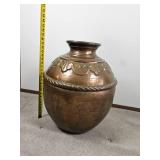 Hammered Bronze Indian Copper Urn