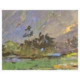 Hawaii Mountain Scape Oil Signed Hiroshi Tagami