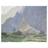Hawaii Mountain Scape Oil Signed Hiroshi Tagami
