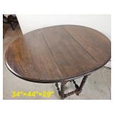 Antique Victorian Gate Leg Drop Leaf Table
