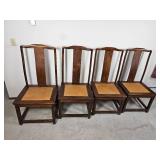Stunning Chinoiserie Chinese Elm Dining Chairs