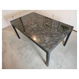 Industrial Chic Grey Granite Top Dining Table