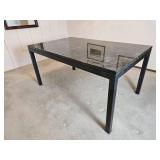 Industrial Chic Grey Granite Top Dining Table