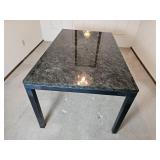Industrial Chic Grey Granite Top Dining Table