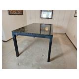 Industrial Chic Grey Granite Top Dining Table