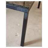 Industrial Chic Grey Granite Top Dining Table