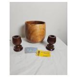 Turned Koa Wood Hawaii Décor Items