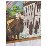 Nepalese Oil Landscape signed Amir Chitrakar