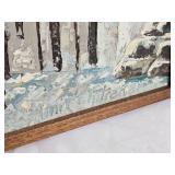 Nepalese Oil Landscape signed Amir Chitrakar