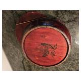 Antique Wooden Chinese Lidded Food Box Basket