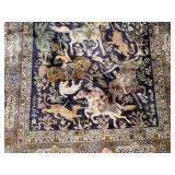 Persian Wool Qom Hunting Rug - 7