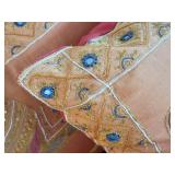 Embroidered Indian Motif Horse Pillows, pair