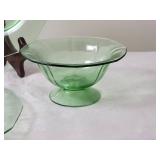 Green Depression Glass Plate Variety