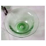 Green Depression Glass Plate Variety