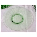 Green Depression Glass Plate Variety