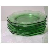 Green Depression Glass Plate Variety
