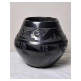 Striking Pueblo Studio Art Ceramic Blackware Pottery - Martha Appleleaf