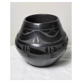 Striking Pueblo Studio Art Ceramic Blackware Pottery - Martha Appleleaf