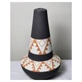 Signed Sioux Fine Art Terracotta Vase - Black Tail Deer