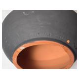 Signed Sioux Fine Art Terracotta Vase - Black Tail Deer