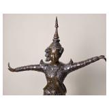 Antique 19th c. Bronze Sculpture - Cambodian Dancer