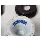 Timeless Chinese Porcelain Stem Cup Pair