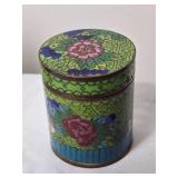 Chinese Cloisonne Enameled Tea Caddie