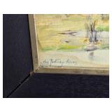 Romantic Fine Art Original Watercolor Mountain Landscape - Charles Partridge Adams