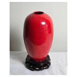 Stunning Studio Art Ceramic Vase - Scarlet - Ben Owen