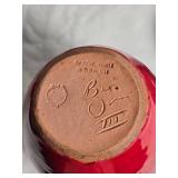 Stunning Studio Art Ceramic Vase - Scarlet - Ben Owen