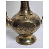 Vintage Turkish Brass Etched Teapot