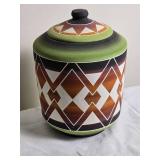 Vibrant Sioux Fine Art Ceramic Lidded Vessel